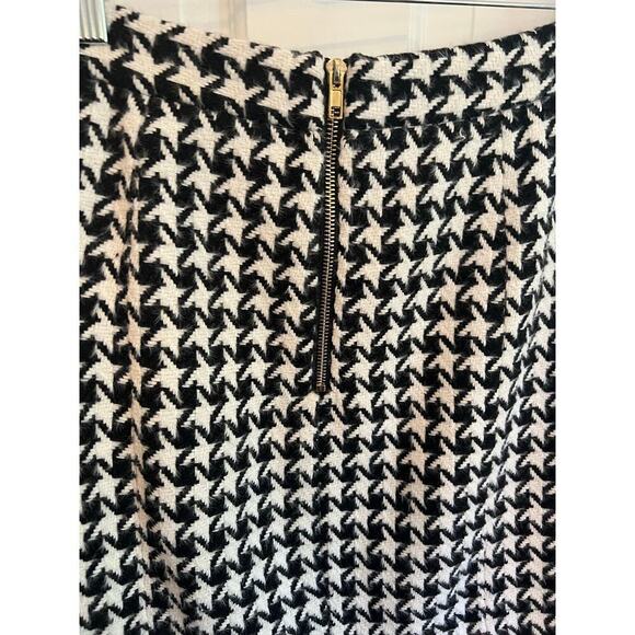 Walter Baker Houndstooth Mini Skirt Women's S 28 Preppy Academia Gold Hardware - Picture 9 of 10